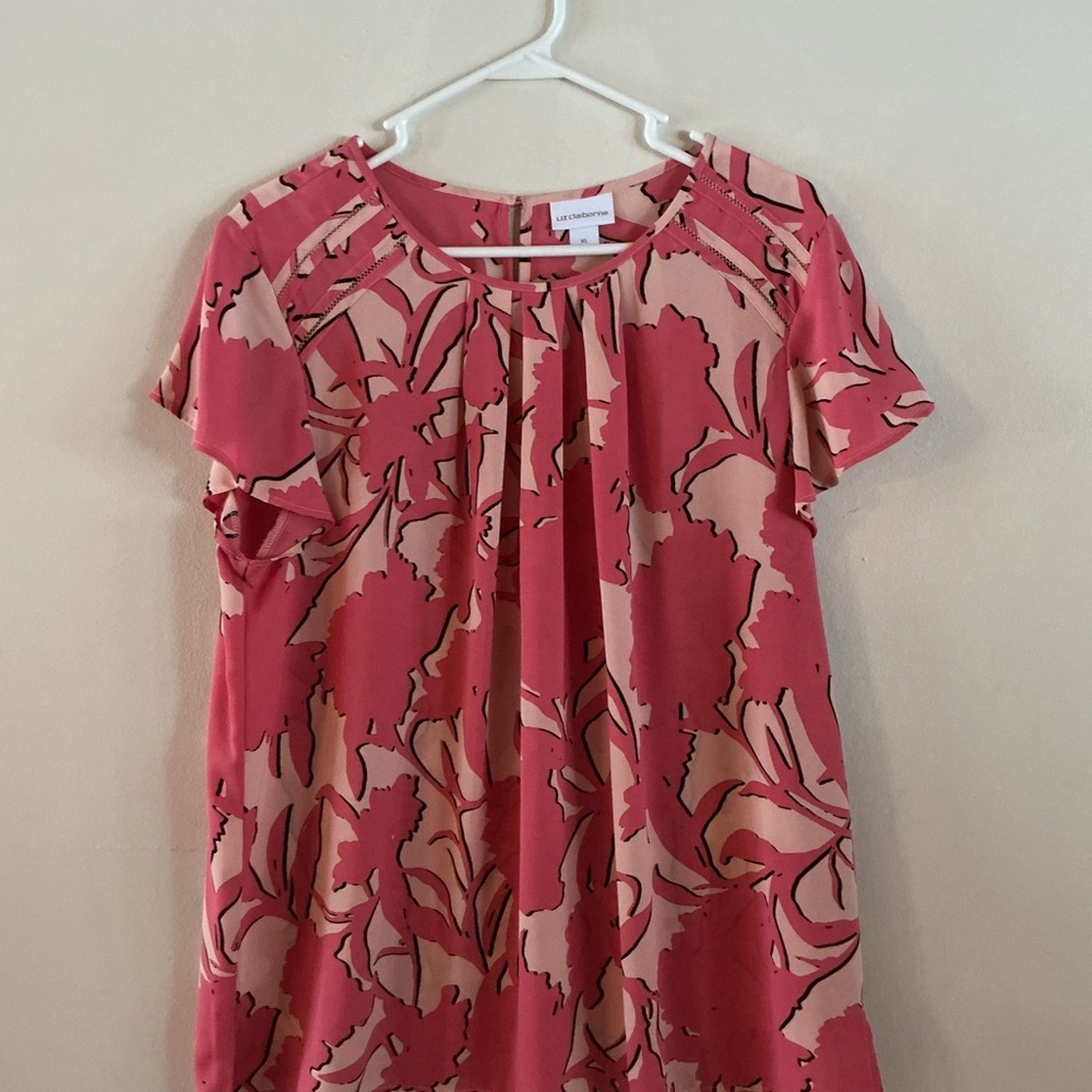 Liz Claiborne Pink Floral Blouse